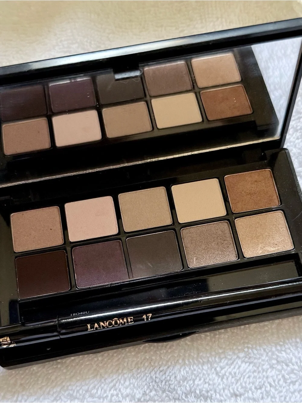 Smashbox Eyeshadow Palette - Warm Browns & Soft Pinks + Lancôme #17 blend brush